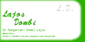 lajos dombi business card